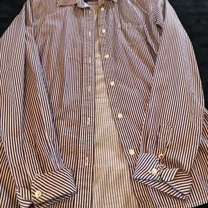 AE button up stripped top